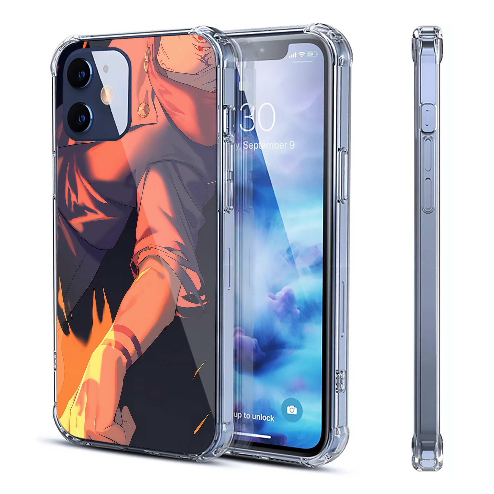 （画像用） 呪術廻戦 Jujutsu Kaisen 【iPhone 12シリーズ対応】透明スマホケース（クリアソフトケース）